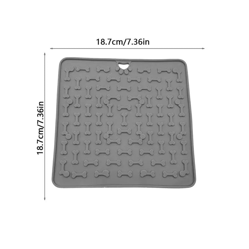 Pet Supplies Silicone Pet Licking Mat Cat Anti-choking With Slow Food Bowl Puppy Bath Distracted Licking Plate Cutlery