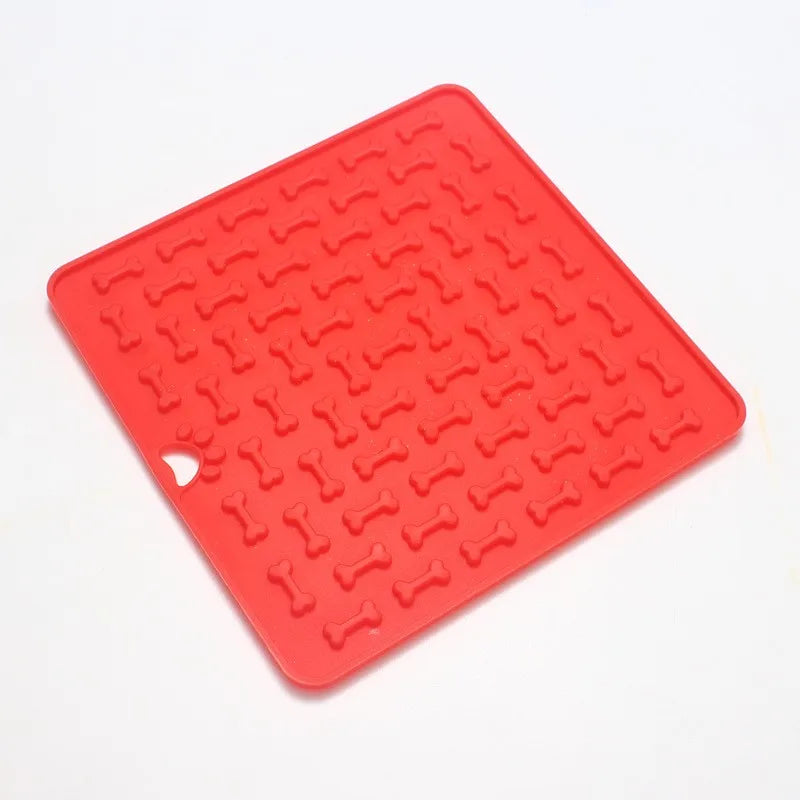 Pet Supplies Silicone Pet Licking Mat Cat Anti-choking With Slow Food Bowl Puppy Bath Distracted Licking Plate Cutlery