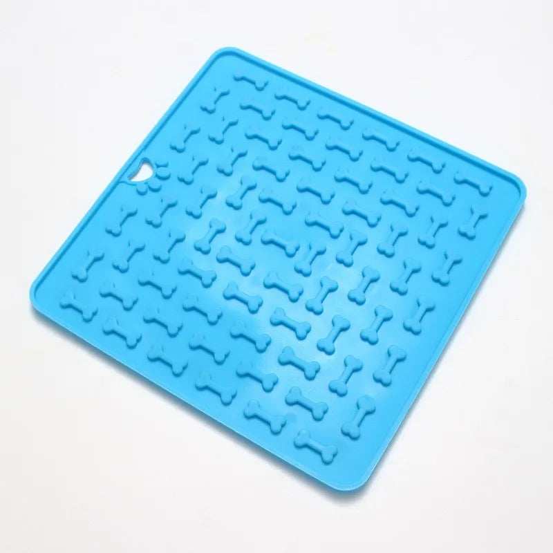 Pet Supplies Silicone Pet Licking Mat Cat Anti-choking With Slow Food Bowl Puppy Bath Distracted Licking Plate Cutlery
